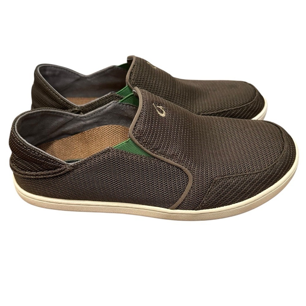 OluKai Nohea Mesh Mens Slip On Loafer Shoes Brown Size‎ US 8 EUR 41